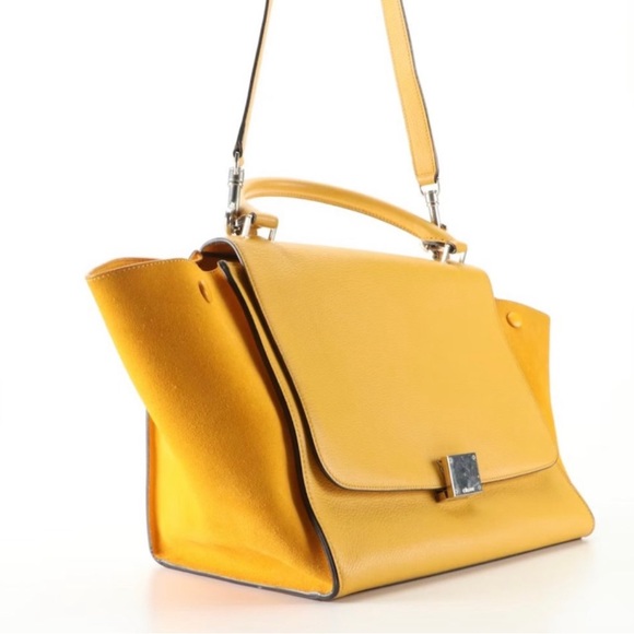 Céline Trapeze Bag Medium in Yellow - Picture 8 of 9